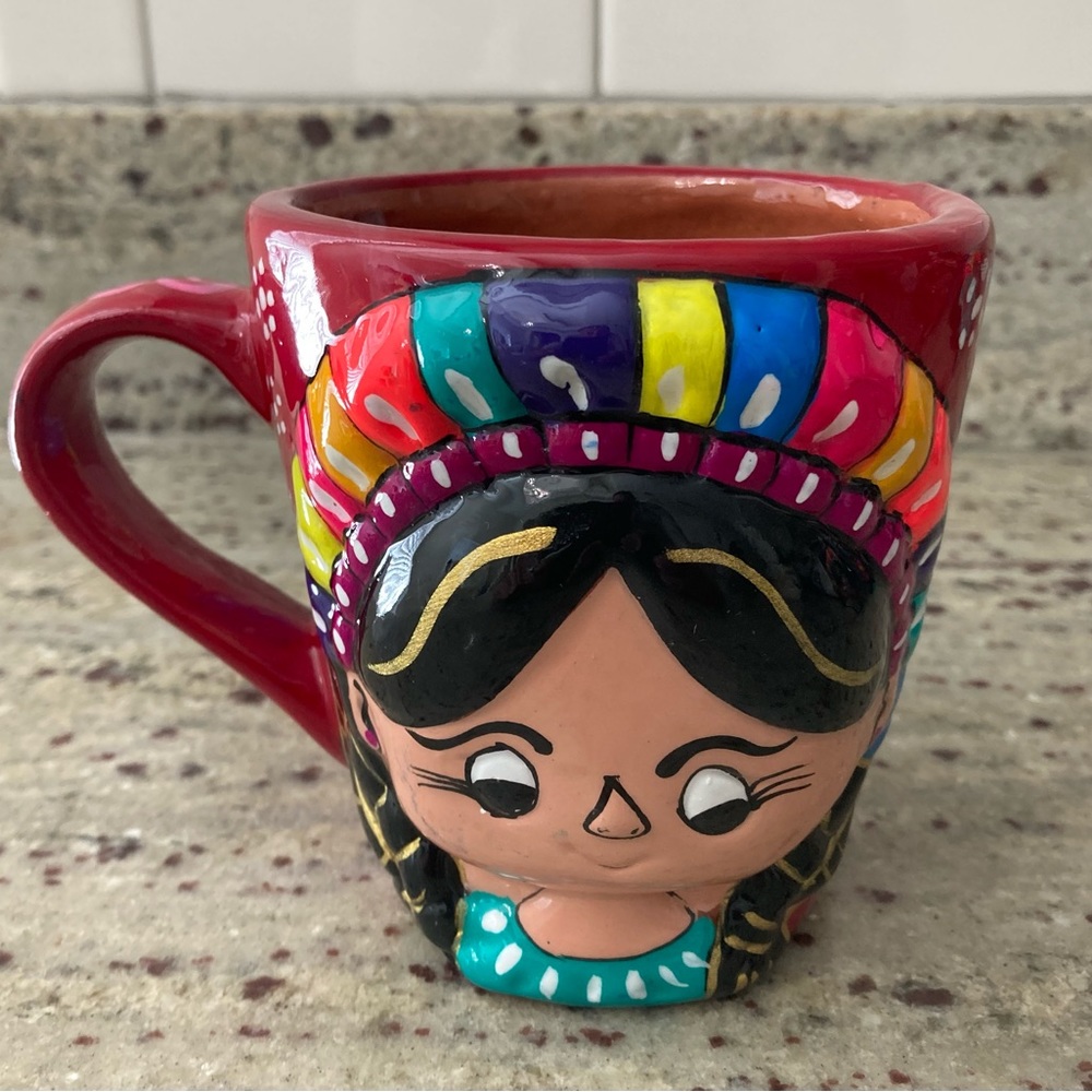Talavera Hand Painted 16 oz Coffee Mug - New